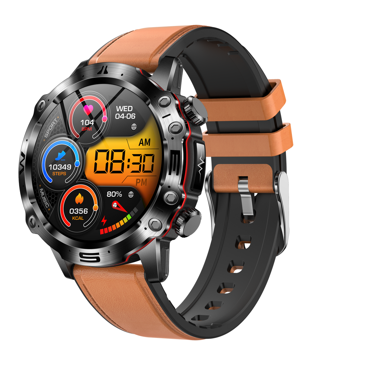 AMOLED Touchscreen ECG Blood Pressure Bluetooth Calling Fitness Smartwatch