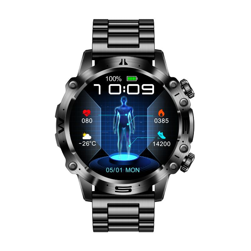 AMOLED Touchscreen ECG Blood Pressure Bluetooth Calling Fitness Smartwatch