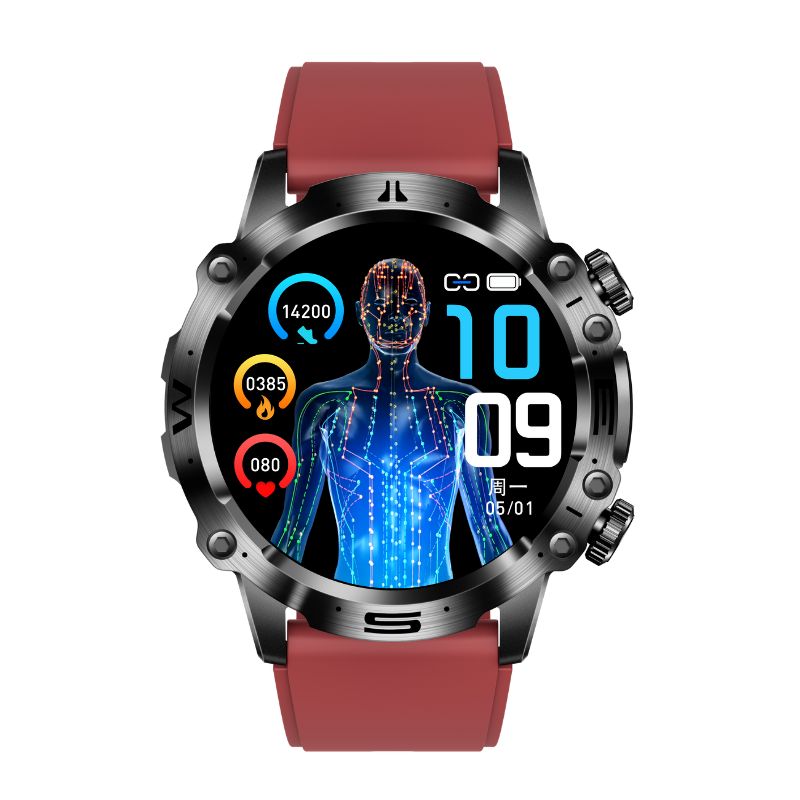 AMOLED Touchscreen ECG Blood Pressure Bluetooth Calling Fitness Smartwatch