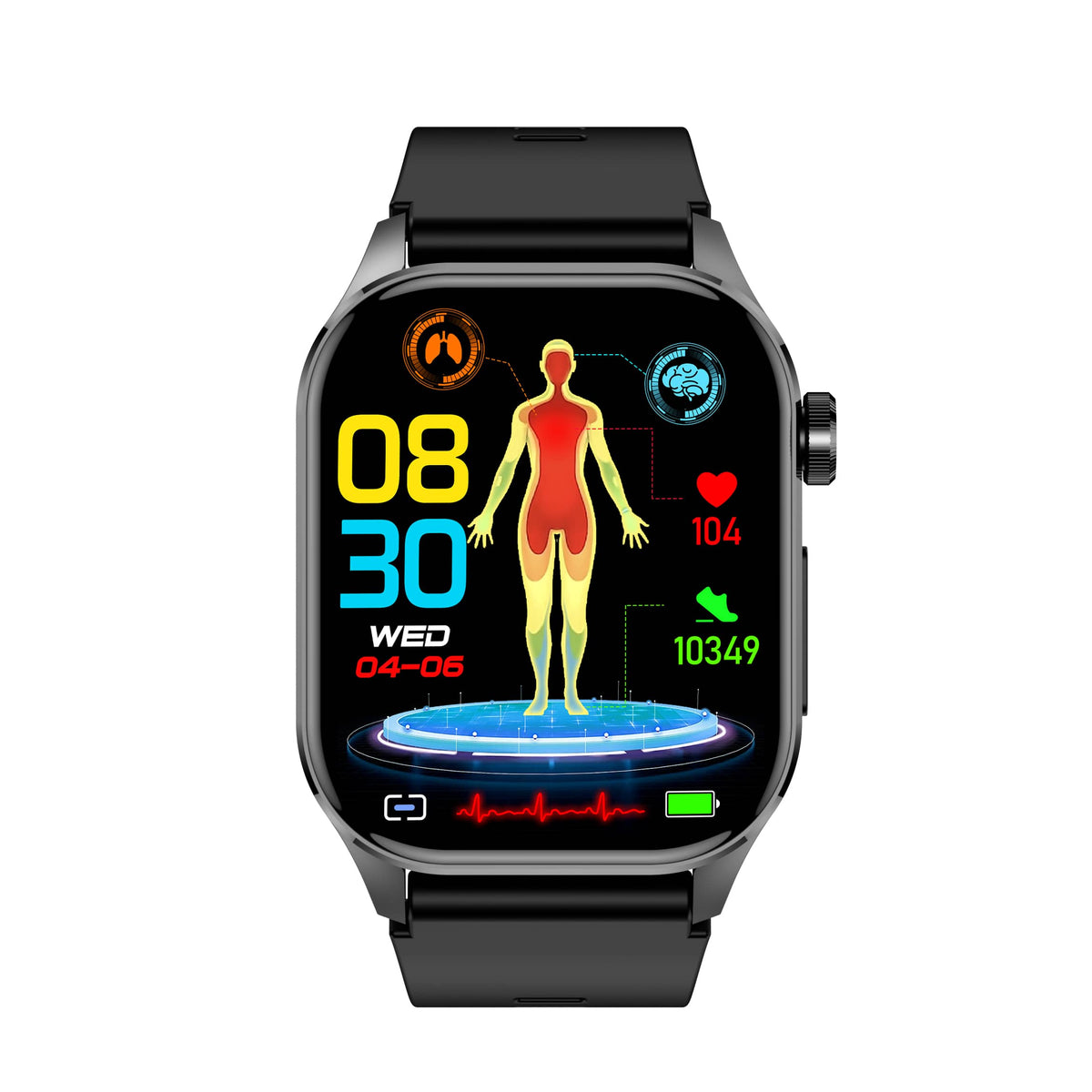 Waterproof Amoled Display Heart Rate Ecg Tracking Smartwatch