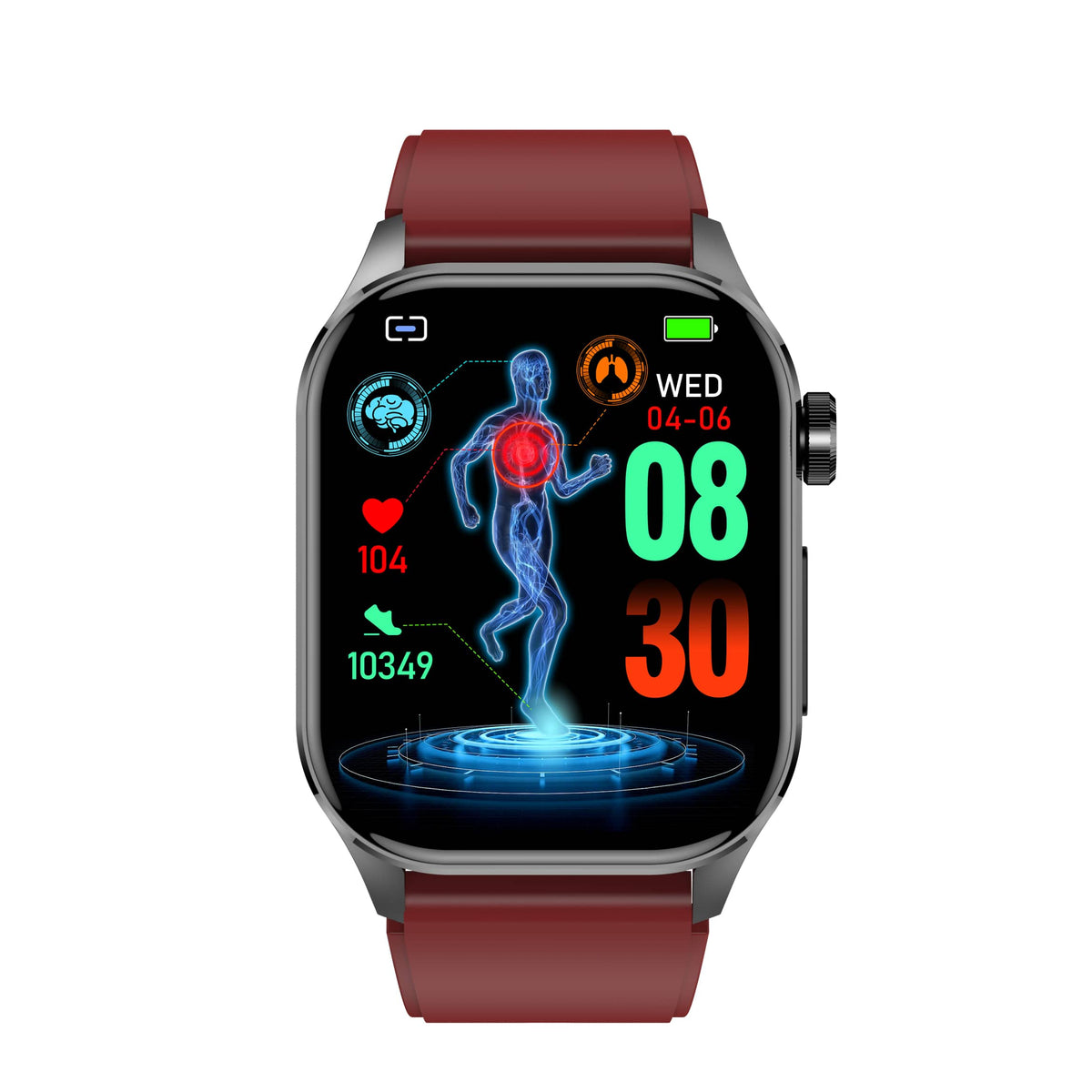Waterproof Amoled Display Heart Rate Ecg Tracking Smartwatch