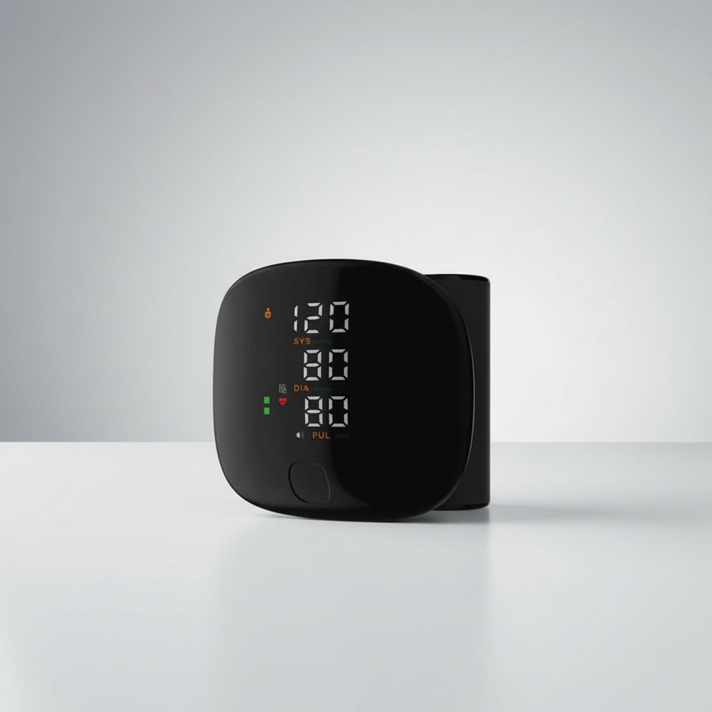 Compact Rechargeable Automatic Wrist Blood Pressure Monitor With Arrhythmia Detection