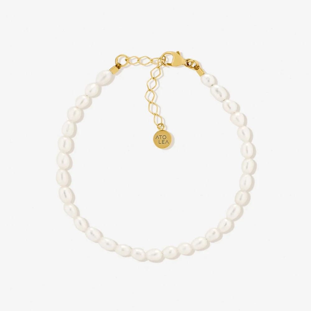 Handmade Freshwater Pearl Gold Plated Silver Adjustable Bracelet