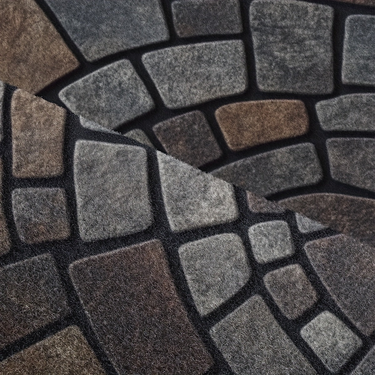 Semicircle Cobblestone Mosaic Non-Slip Indoor Outdoor Door Mat