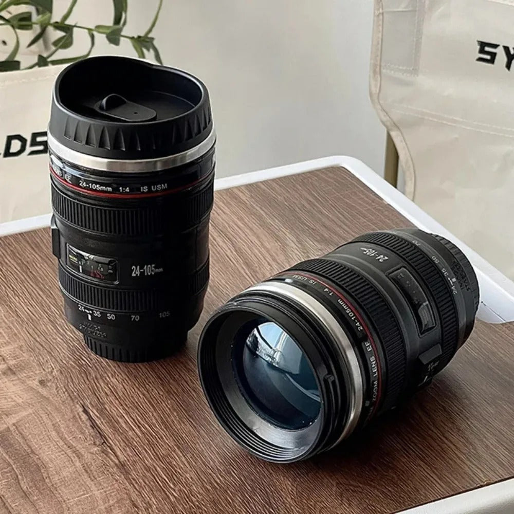 Realistic Camera Lens Shaped Focus Ring Coffee Mug
