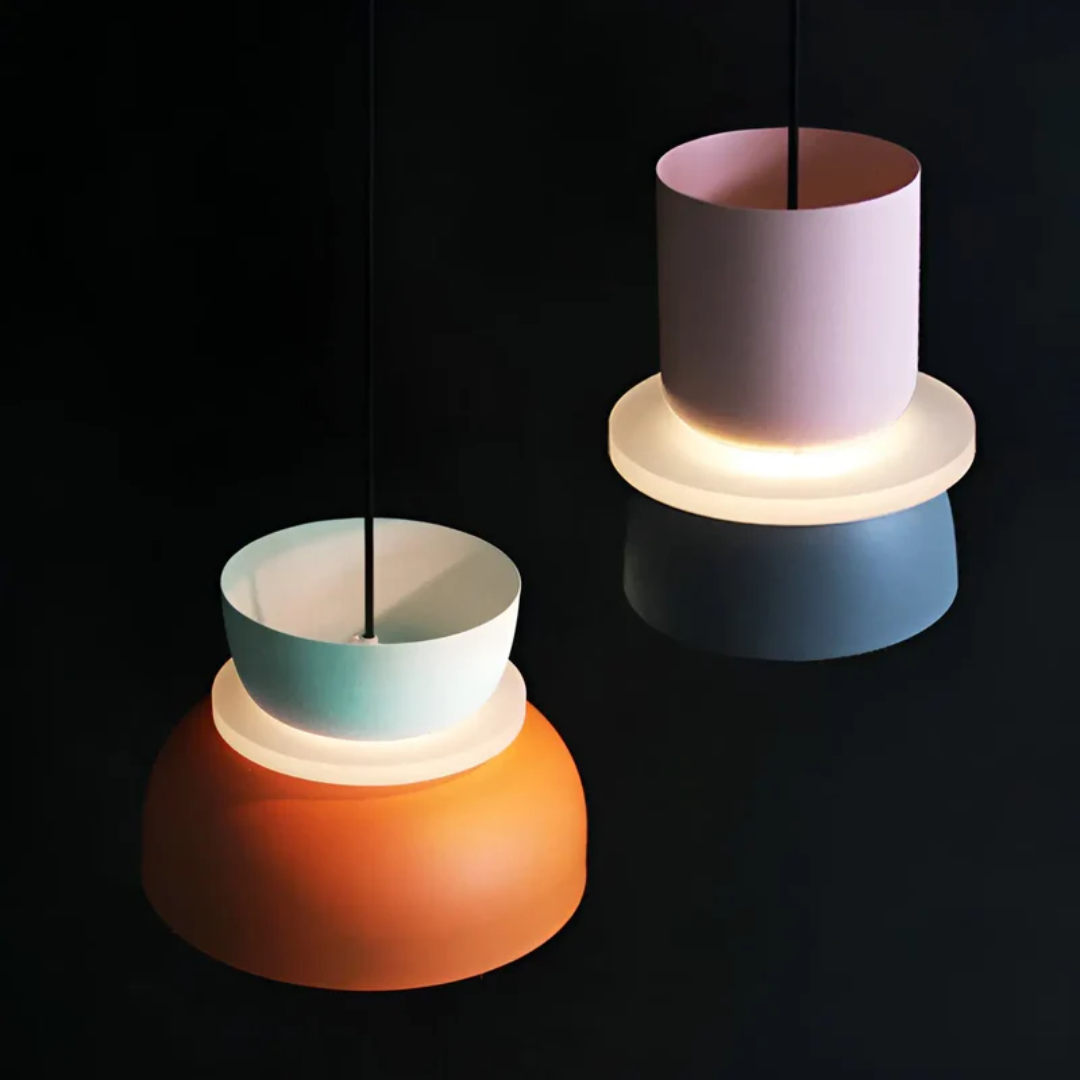 Macaron Metal Dome Multicolor Single Bulb Pendant Light