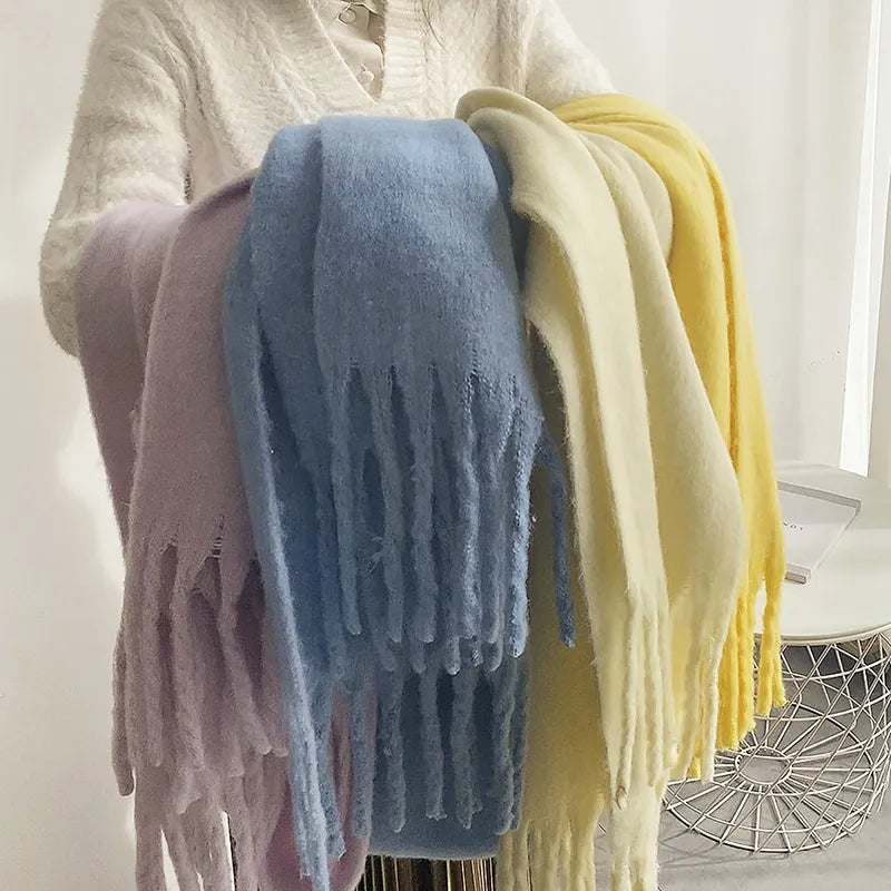 Soft Extra Long Cashmere Winter Scarf For Women
