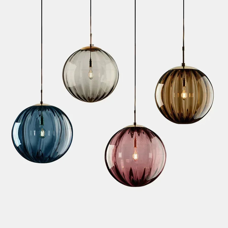 Nordic Glass Globe Contemporary Energy Efficient Pendant Light