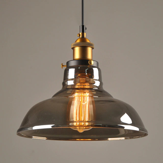 Cylindrical Crystal Glass Adjustable Height Pendant Light
