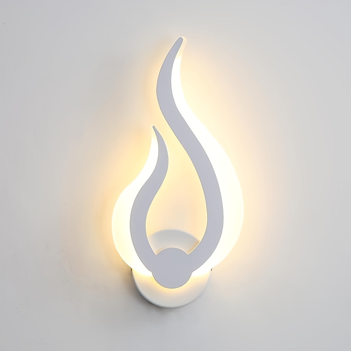 Flame Silhouette Sculptural Acrylic Modern Wall Light