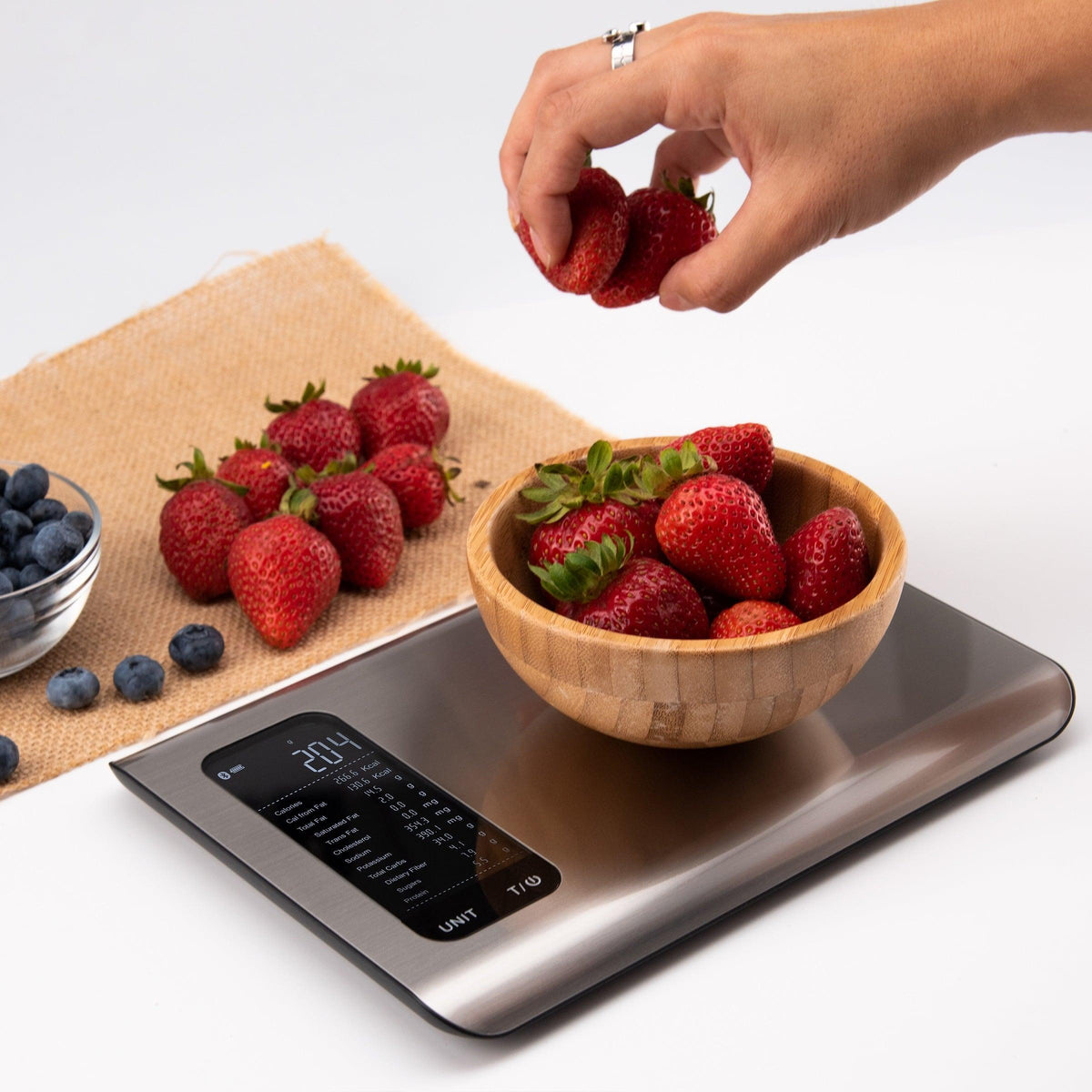 Compact Rectangular Stainless Steel Digital Kitchen Food Scale