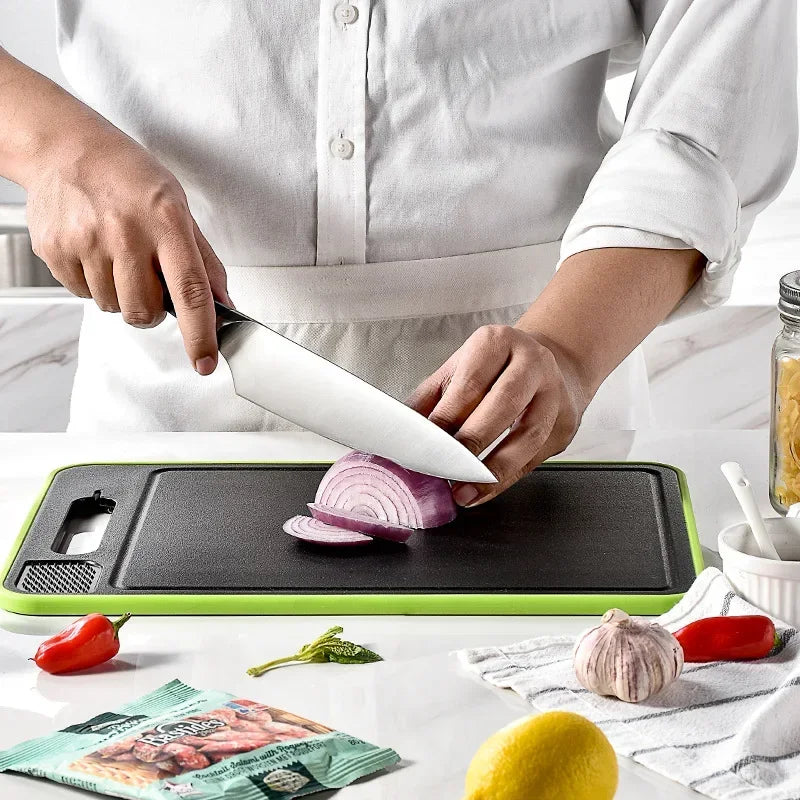 Aluminum Alloy Double-Sided Defrosting Plate Cutting Board With Sharpener