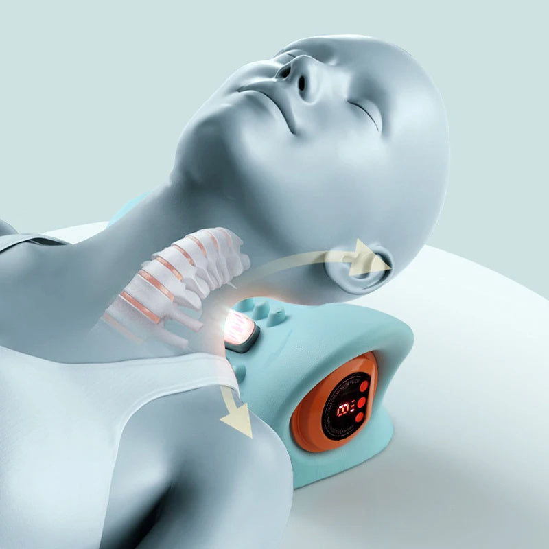 Ergonomic Portable Heat Vibration EMS Neck Massage Device