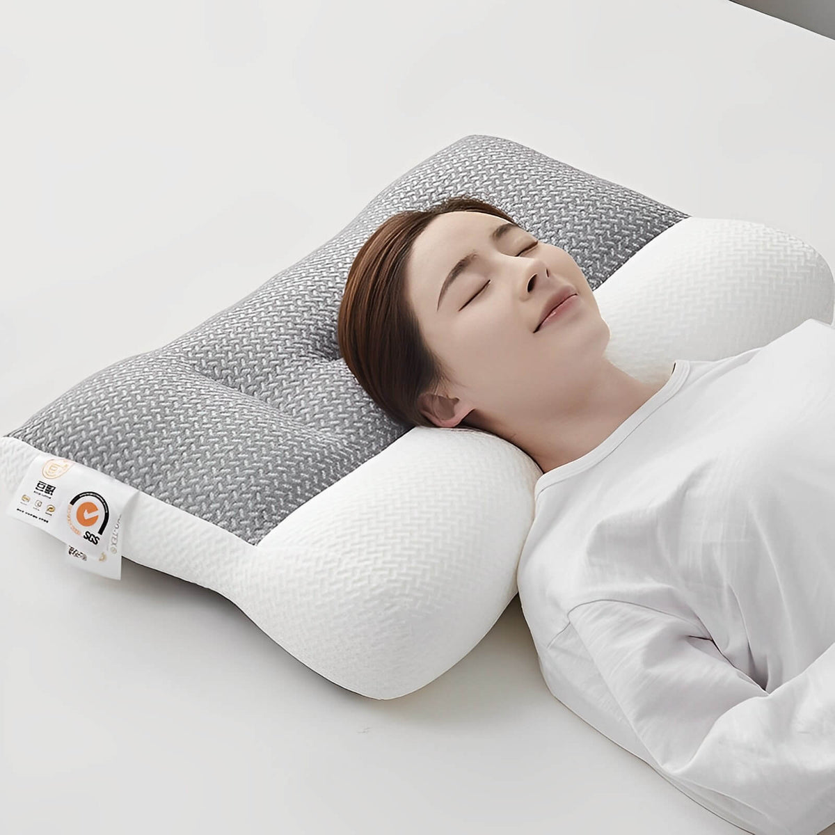 Contoured Memory Foam Breathable Hypoallergenic Orthopedic Neck Support Pillow