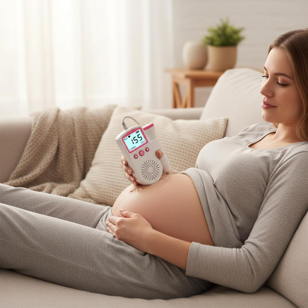 Compact Handheld Digital Display At-Home Fetal Heartbeat Monitor
