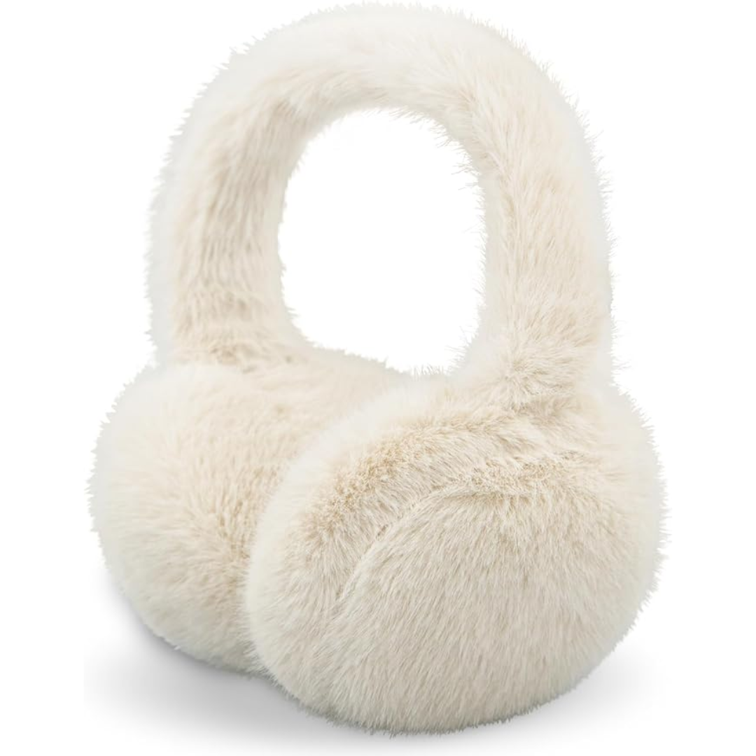 Fluffy Foldable Faux Fur Fleece Lined Winter Ear Warmers