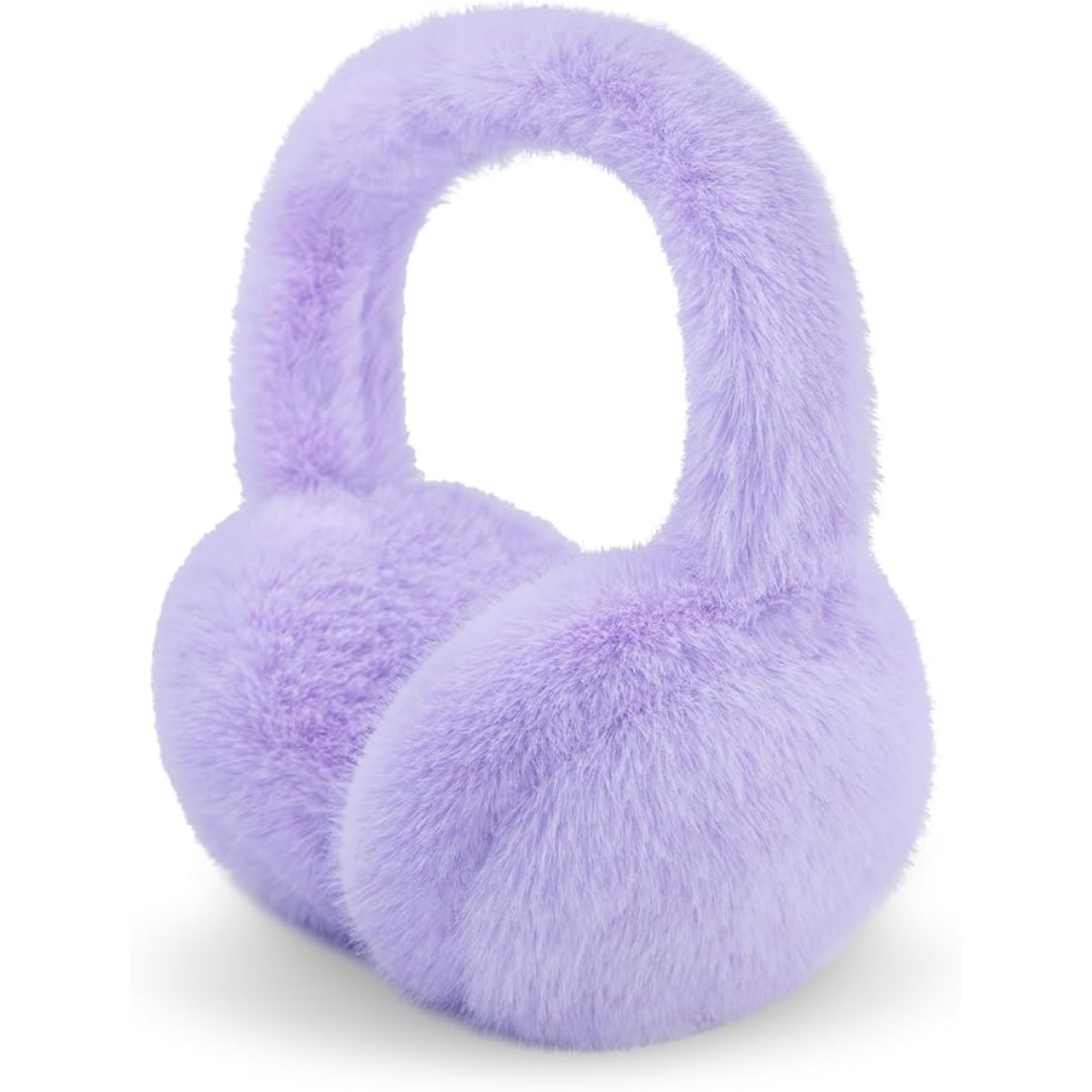 Fluffy Foldable Faux Fur Fleece Lined Winter Ear Warmers