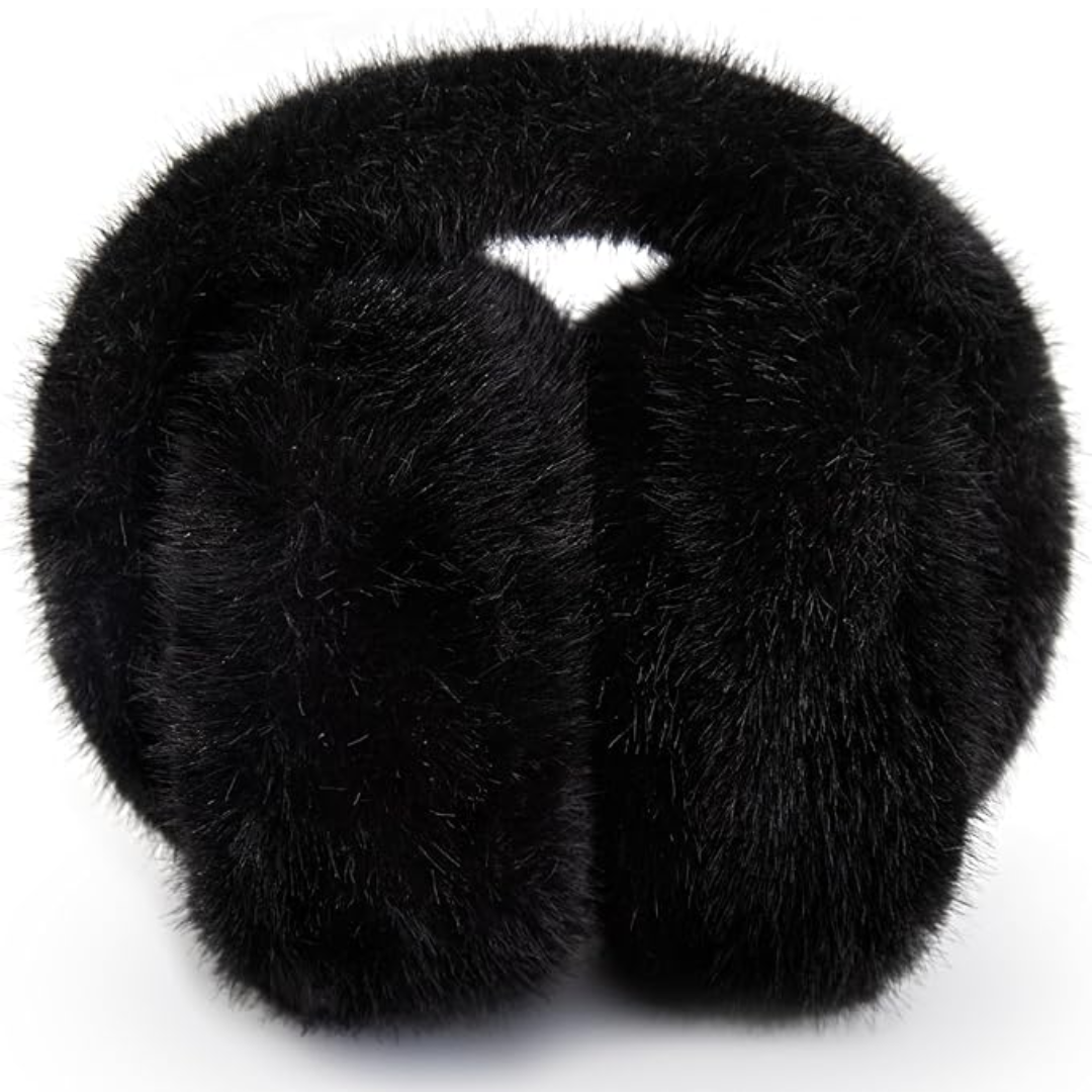 Fluffy Foldable Faux Fur Fleece Lined Winter Ear Warmers