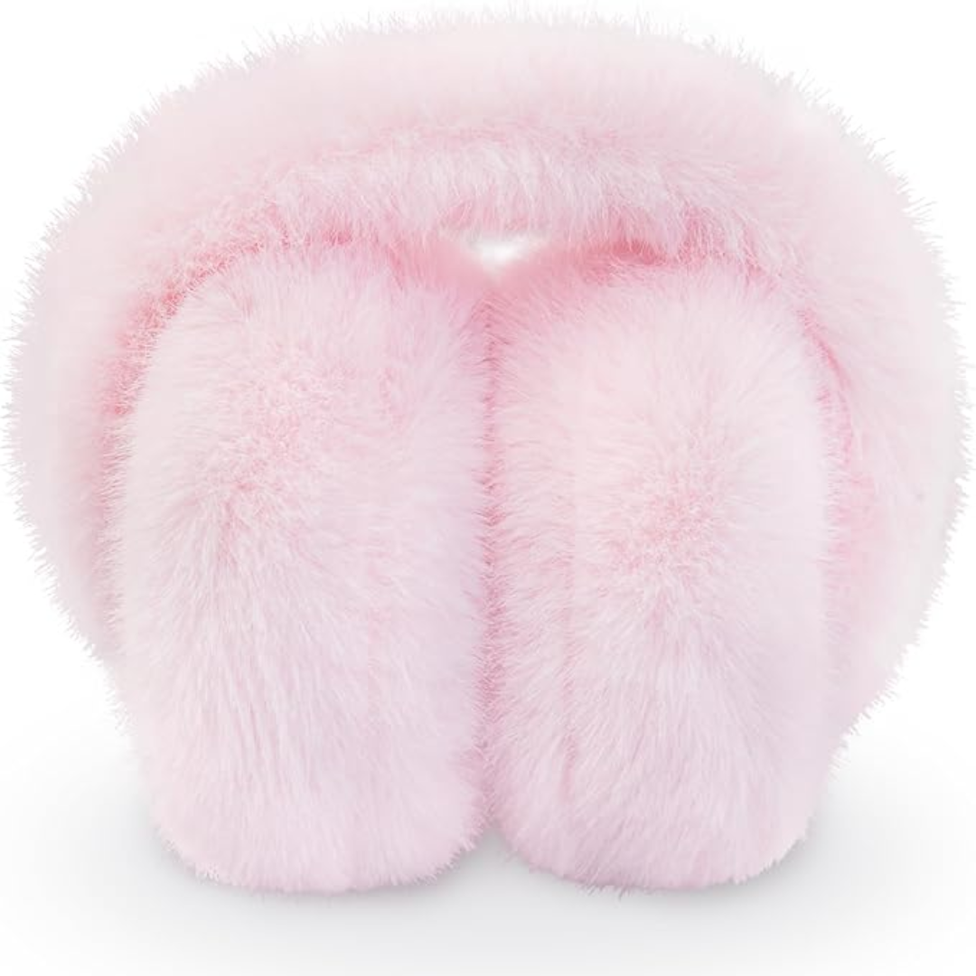 Fluffy Foldable Faux Fur Fleece Lined Winter Ear Warmers
