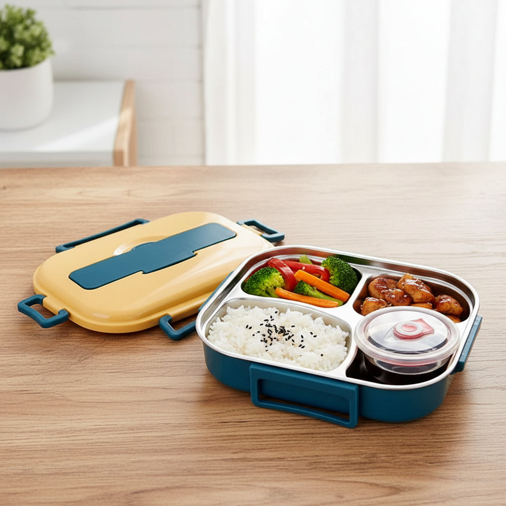 Compartmented Insulated Bento Lunch Box Food Storage Container
