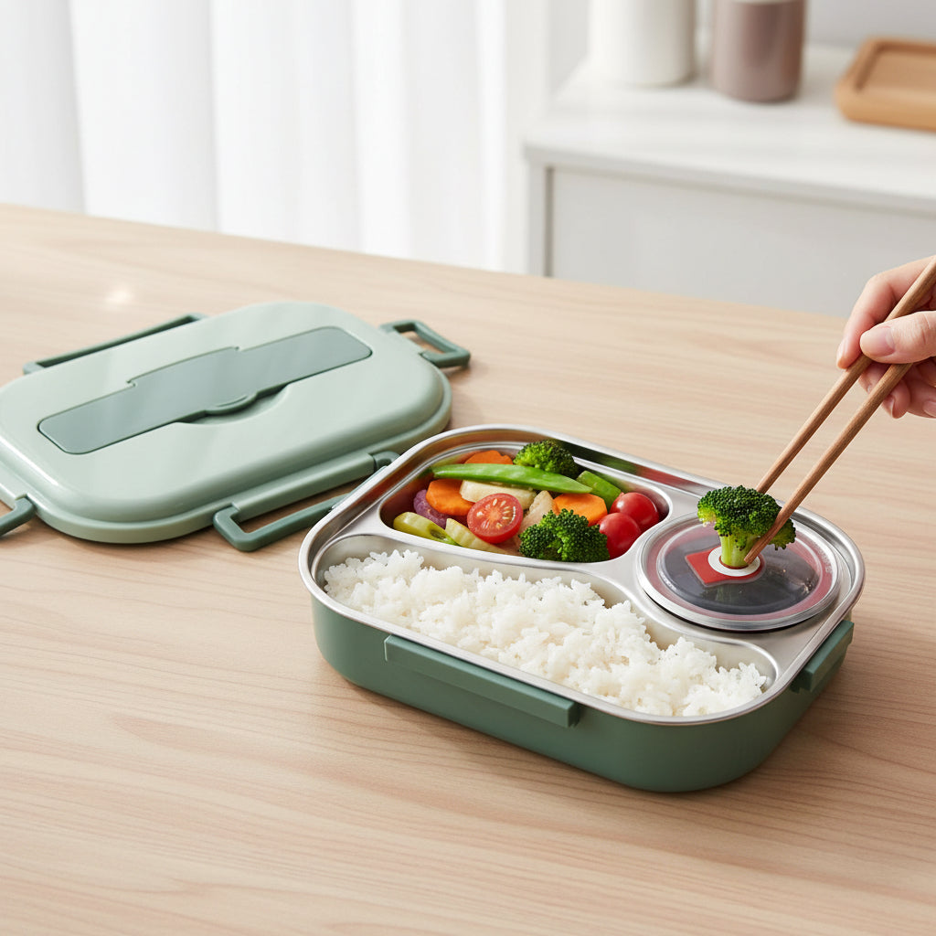 Compartmented Insulated Bento Lunch Box Food Storage Container