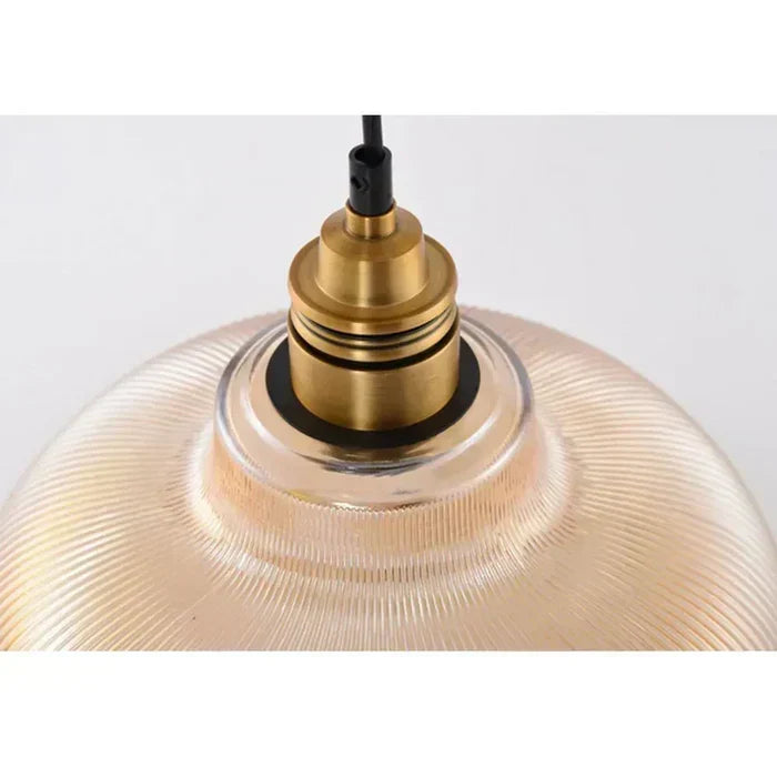 Radiant Clear Glass Metal Accent Pendant Light