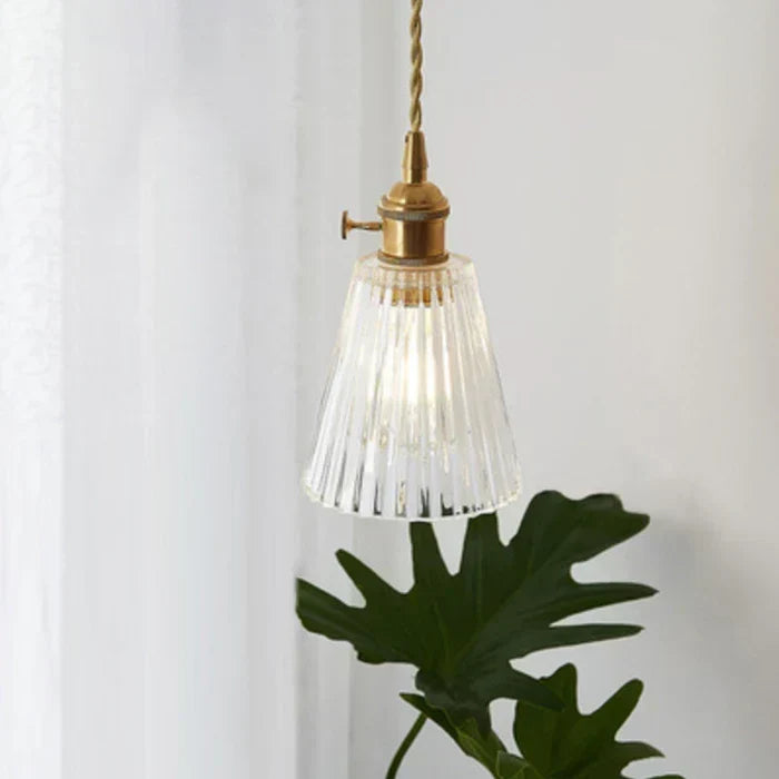 Hand-Blown Glass Round Shade Industrial Dining Pendant Light