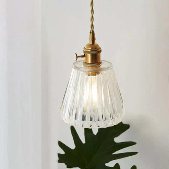 Hand-Blown Glass Round Shade Industrial Dining Pendant Light