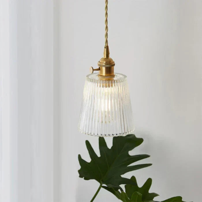Hand-Blown Glass Round Shade Industrial Dining Pendant Light