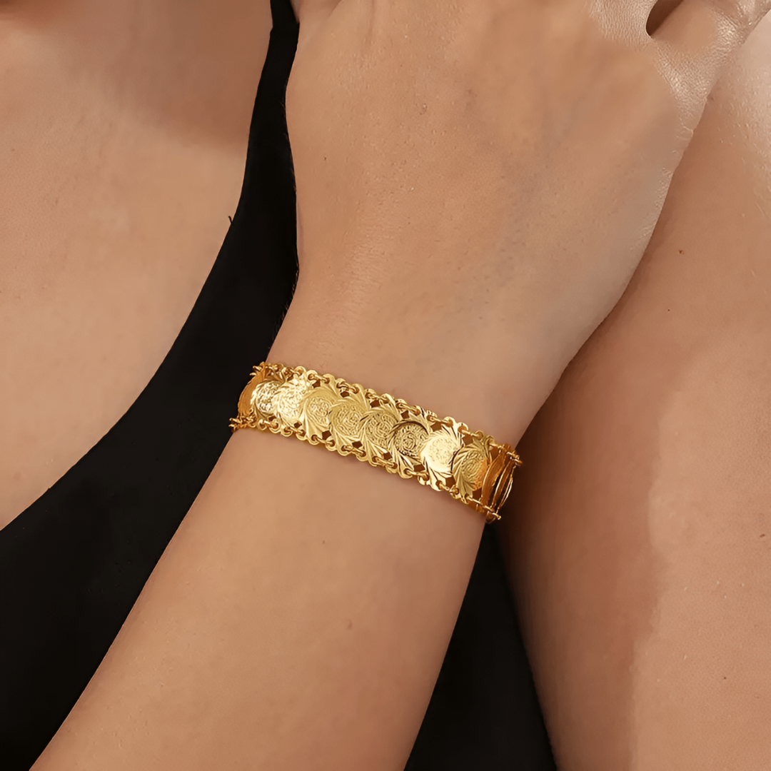 Gold Plated Waterfall Chain Lightweight Women's Bracelet
