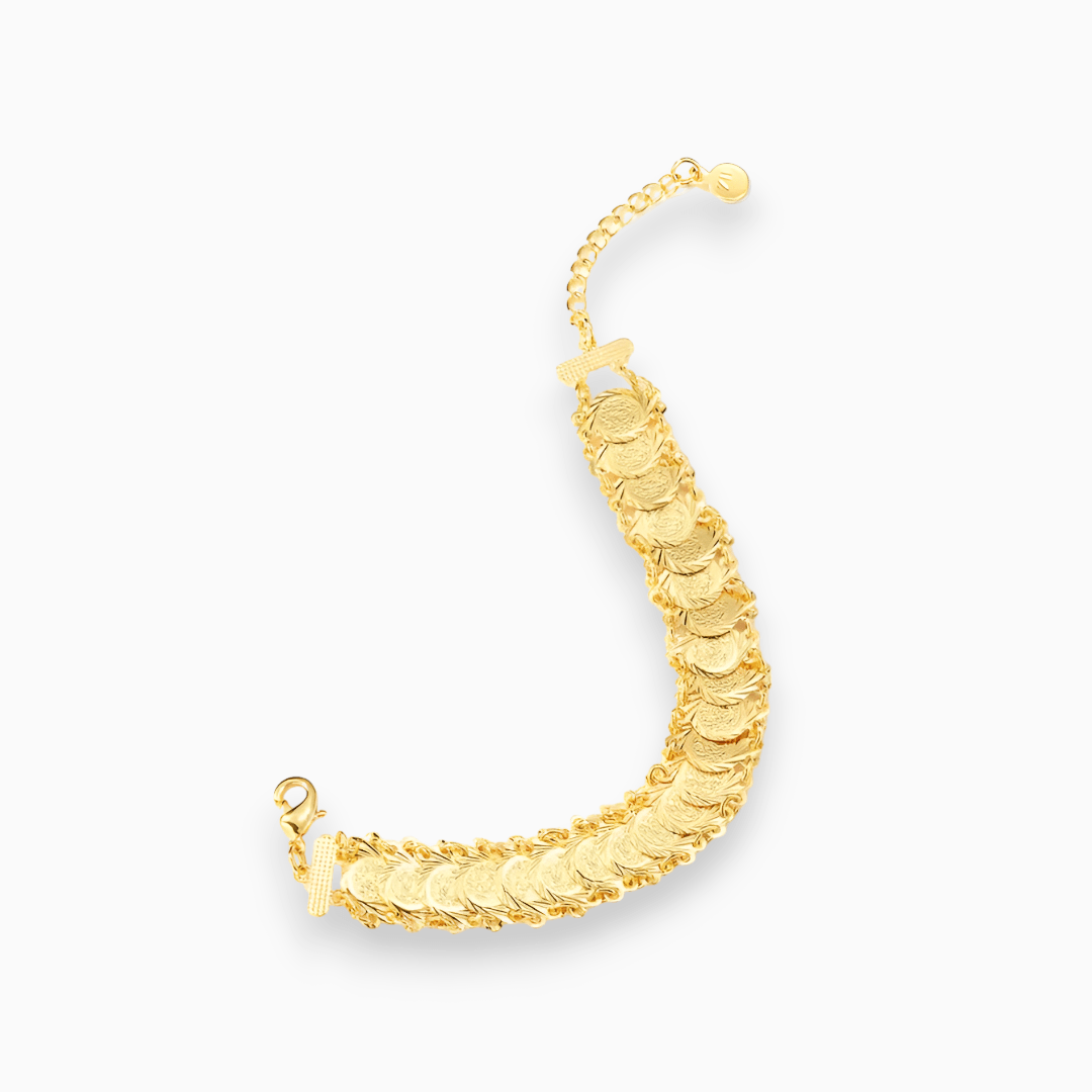 Gold Plated Waterfall Chain Lightweight Women's Bracelet