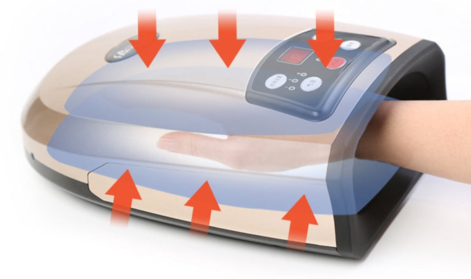 Cordless Air Compression Heat Therapy Hand Massager Device