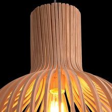 Handcrafted Solid Wood Natural Grain Rustic Pendant Light