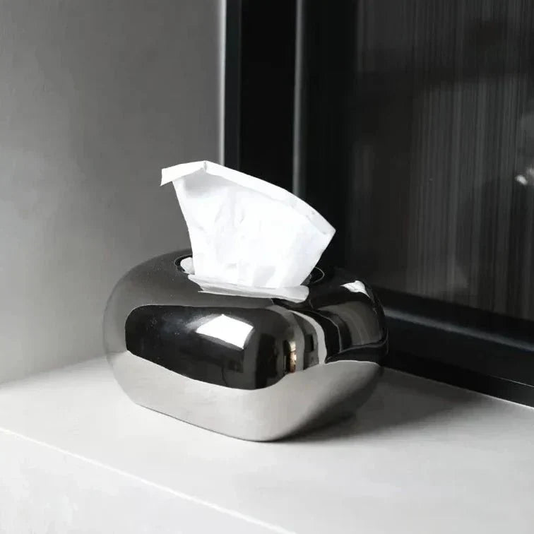 Minimalist Smooth Glossy Ceramic Tissue Box Cover