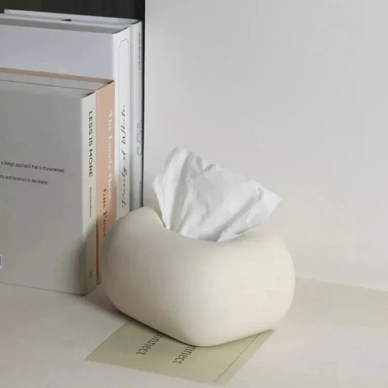 Minimalist Smooth Glossy Ceramic Tissue Box Cover