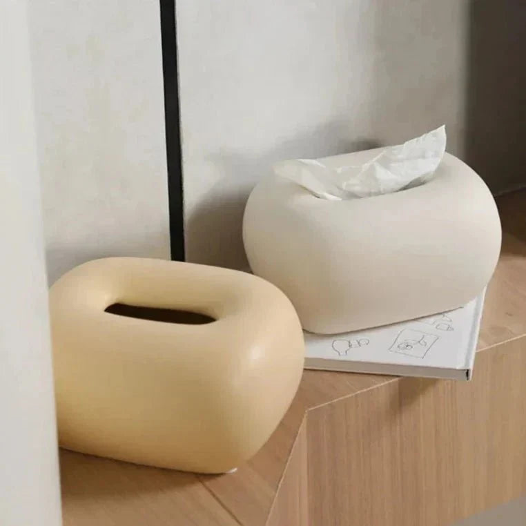 Minimalist Smooth Glossy Ceramic Tissue Box Cover