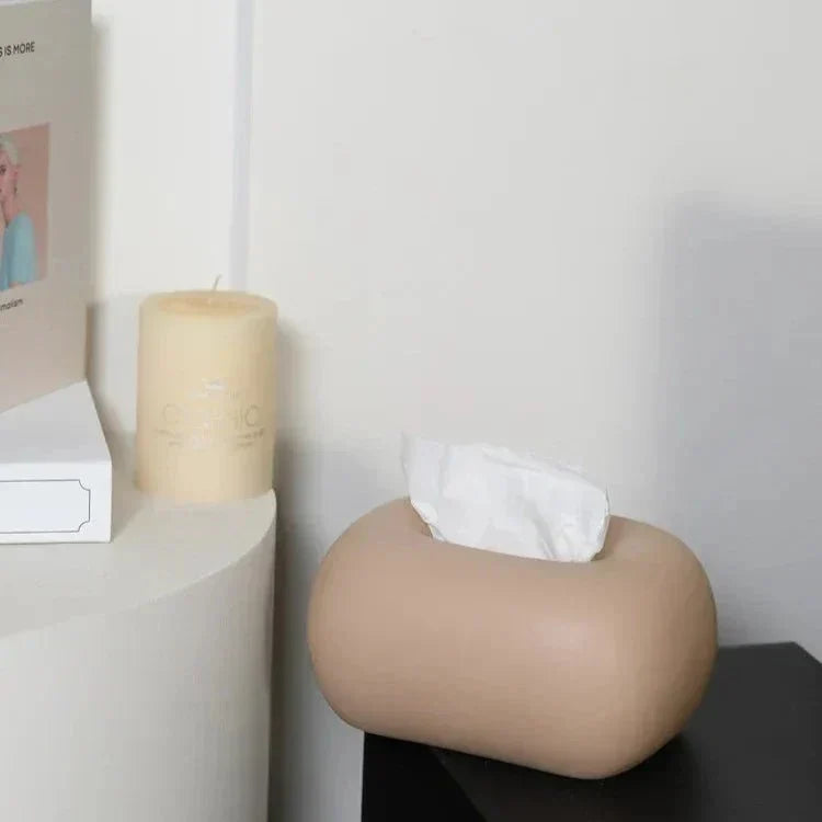 Minimalist Smooth Glossy Ceramic Tissue Box Cover