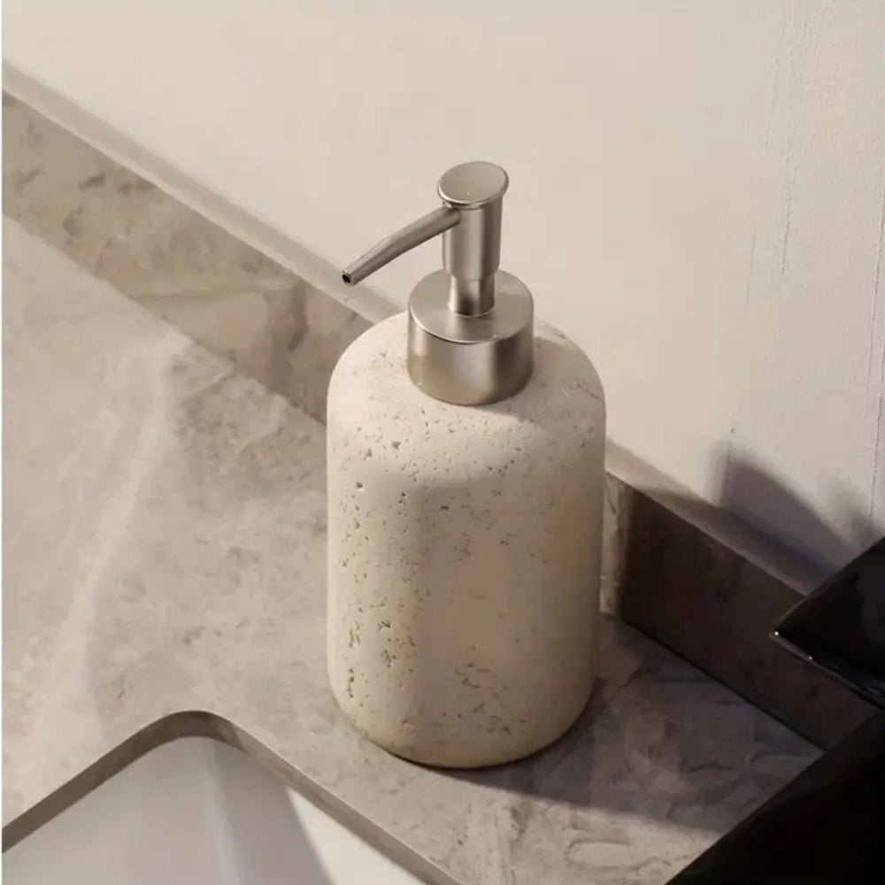 Marble Effect Resin Refillable Bathroom Soap Dispenser