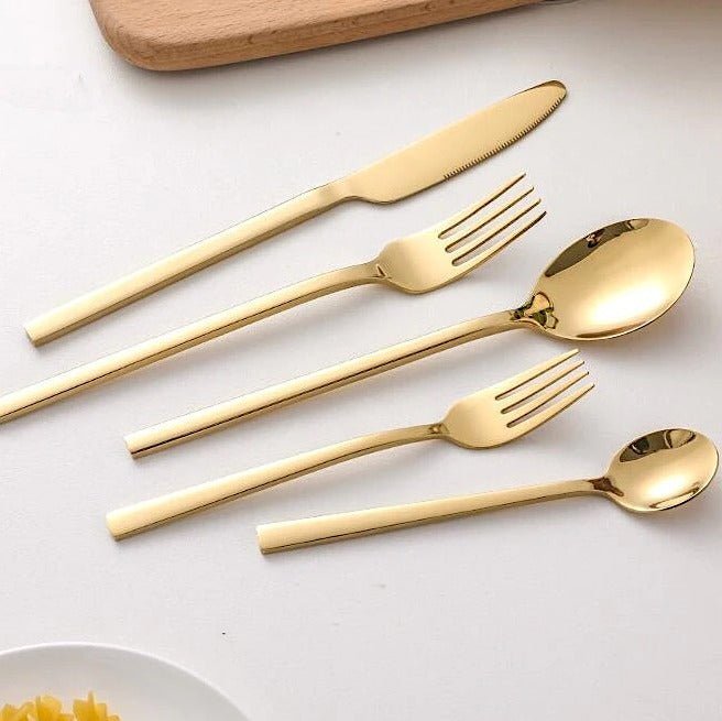 Polished Stainless Steel Ergonomic Flatware Cutlery Set