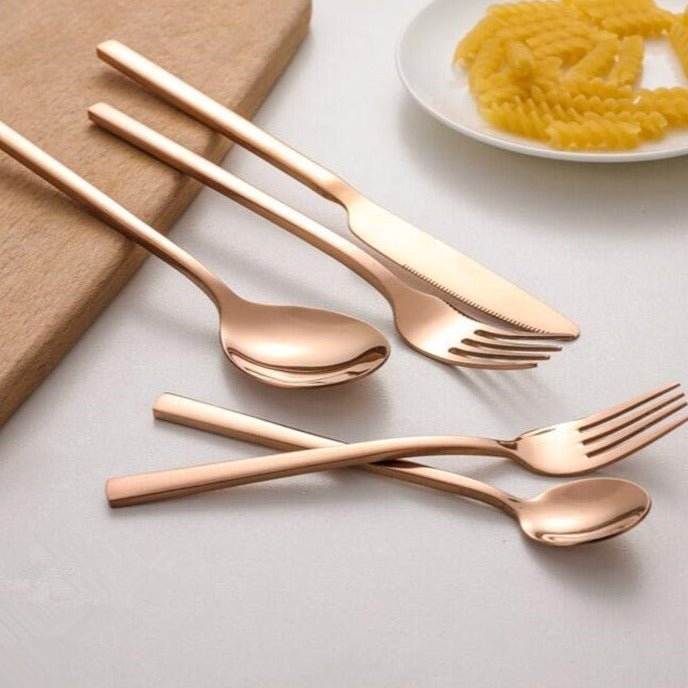 Polished Stainless Steel Ergonomic Flatware Cutlery Set