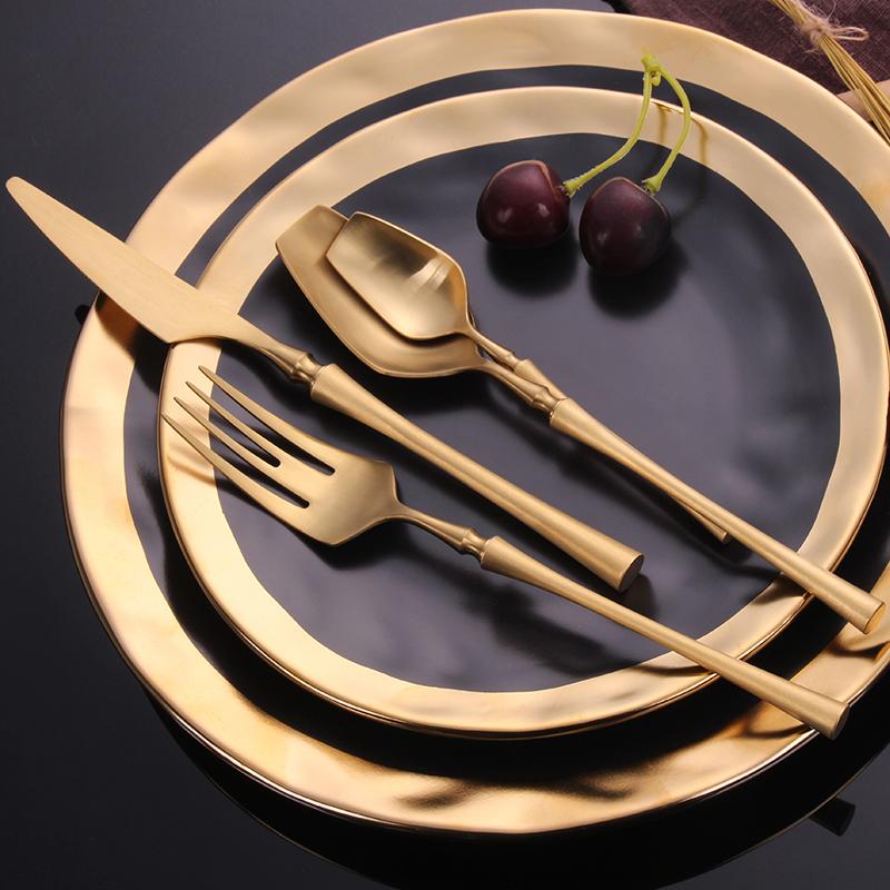 Satin Finish Hand Forged Stainless Steel Flatware Cutlery Set