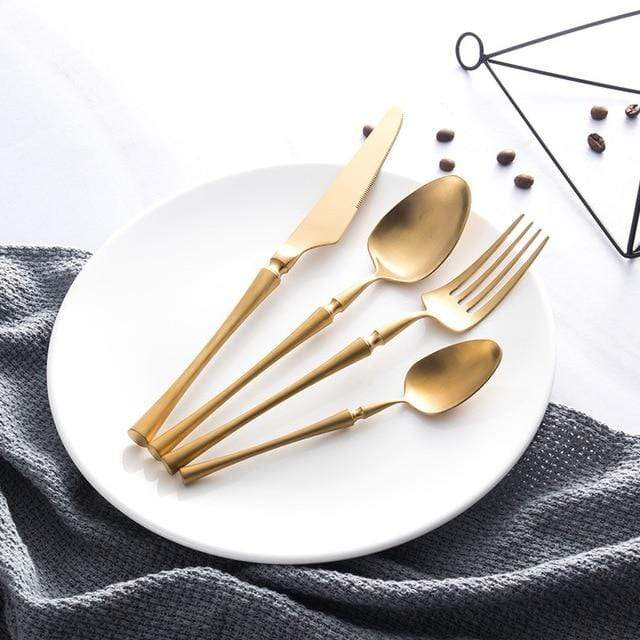 Satin Finish Hand Forged Stainless Steel Flatware Cutlery Set