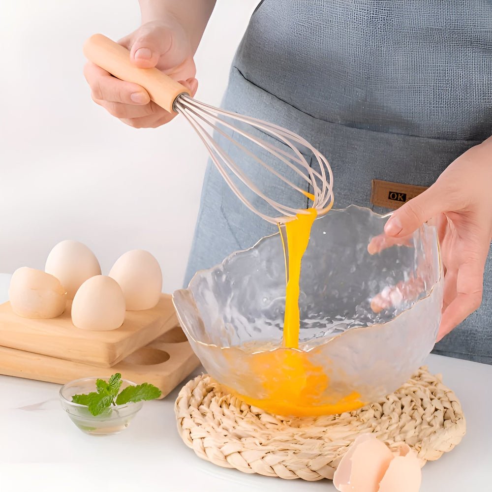 Heat Resistant Bamboo Handle Silicone Kitchen Utensil Cutlery Set