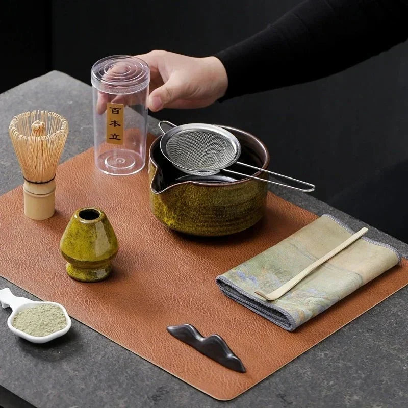 Japanese Inspired Ceramic Bamboo Matcha Set