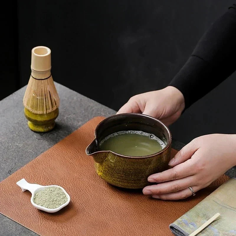 Japanese Inspired Ceramic Bamboo Matcha Set