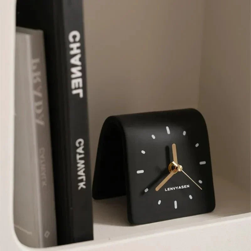 Arched Silhouette Ceramic Silent Quartz Table Clock