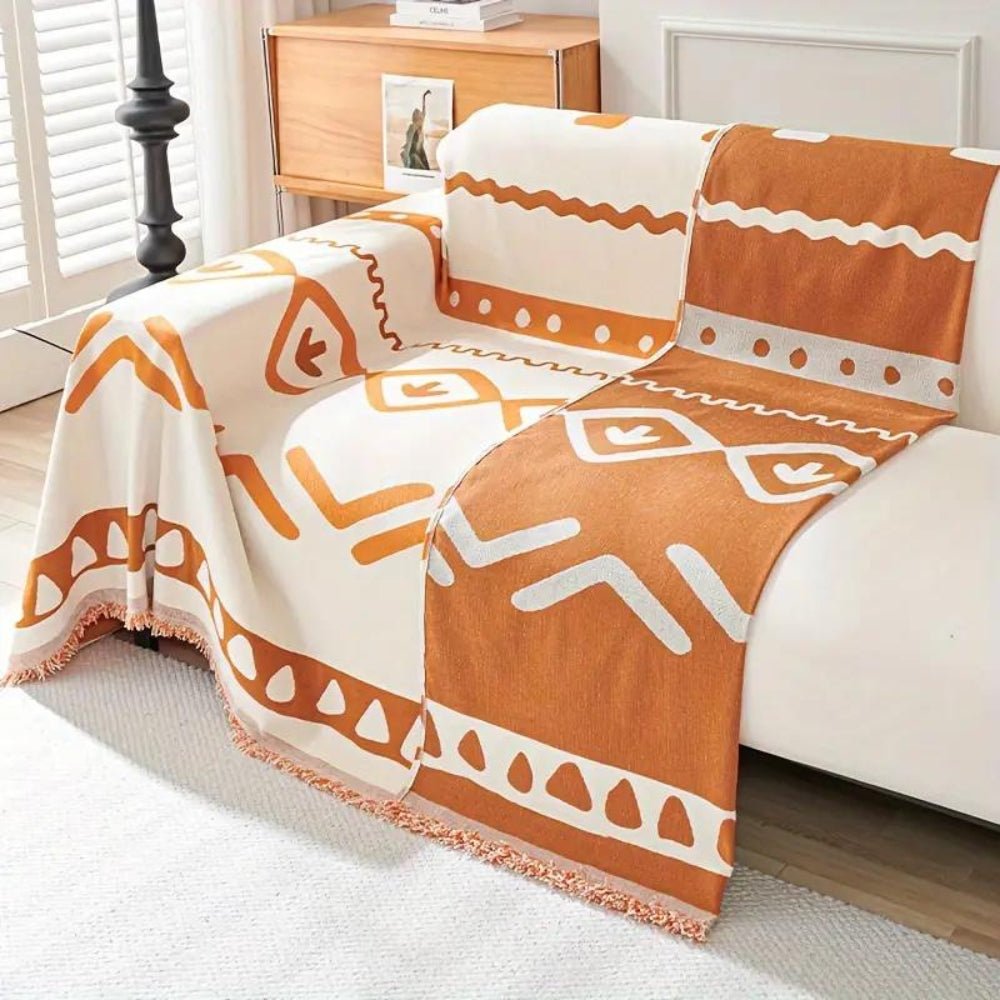 Bohemian Reversible Chenille Nonslip Sofa Slipcover Cover