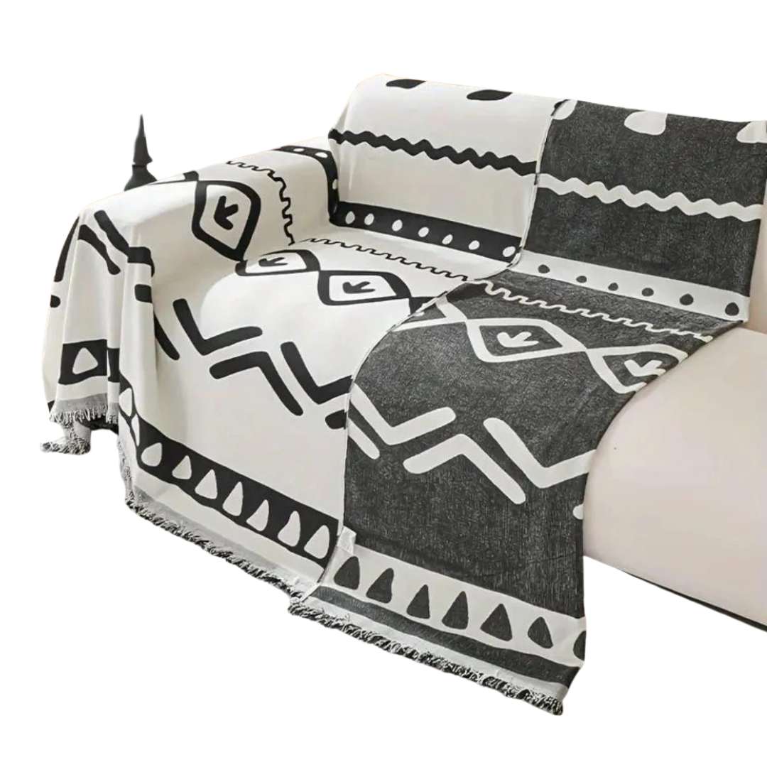 Bohemian Reversible Chenille Nonslip Sofa Slipcover Cover