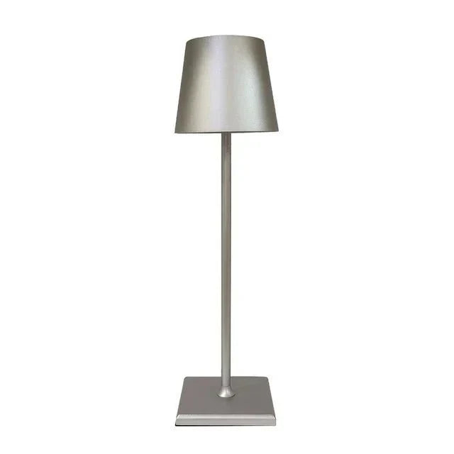 Modern Aluminum Metallic Rechargeable Touch Dimmable Cordless Table Lamp