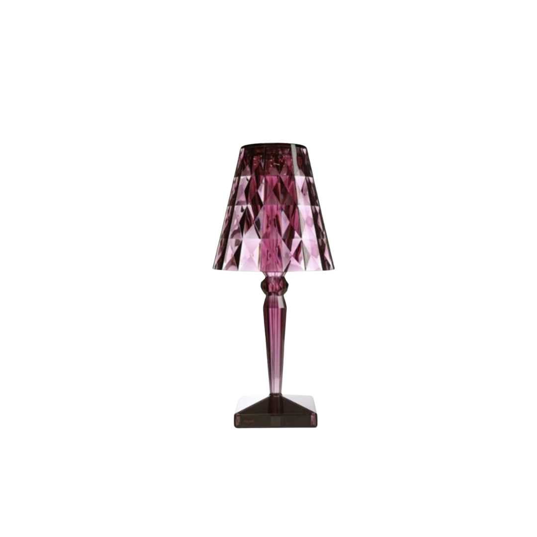 Sculptural Crystal Effect Acrylic Rechargeable Table Lamp